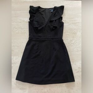 French Connection Whisper Ruffled V-Neck Mini Dress